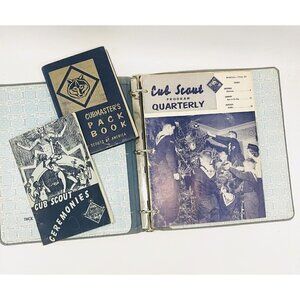 Vtg Cub Scouts of America Book Lot Cubmaster 6 Quarterly Programs BSA 1948-1960